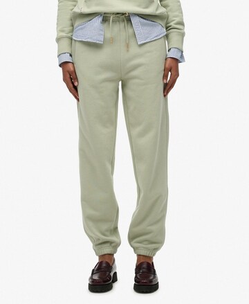 Superdry & Co Tapered Trousers 'Essential' in Green: front