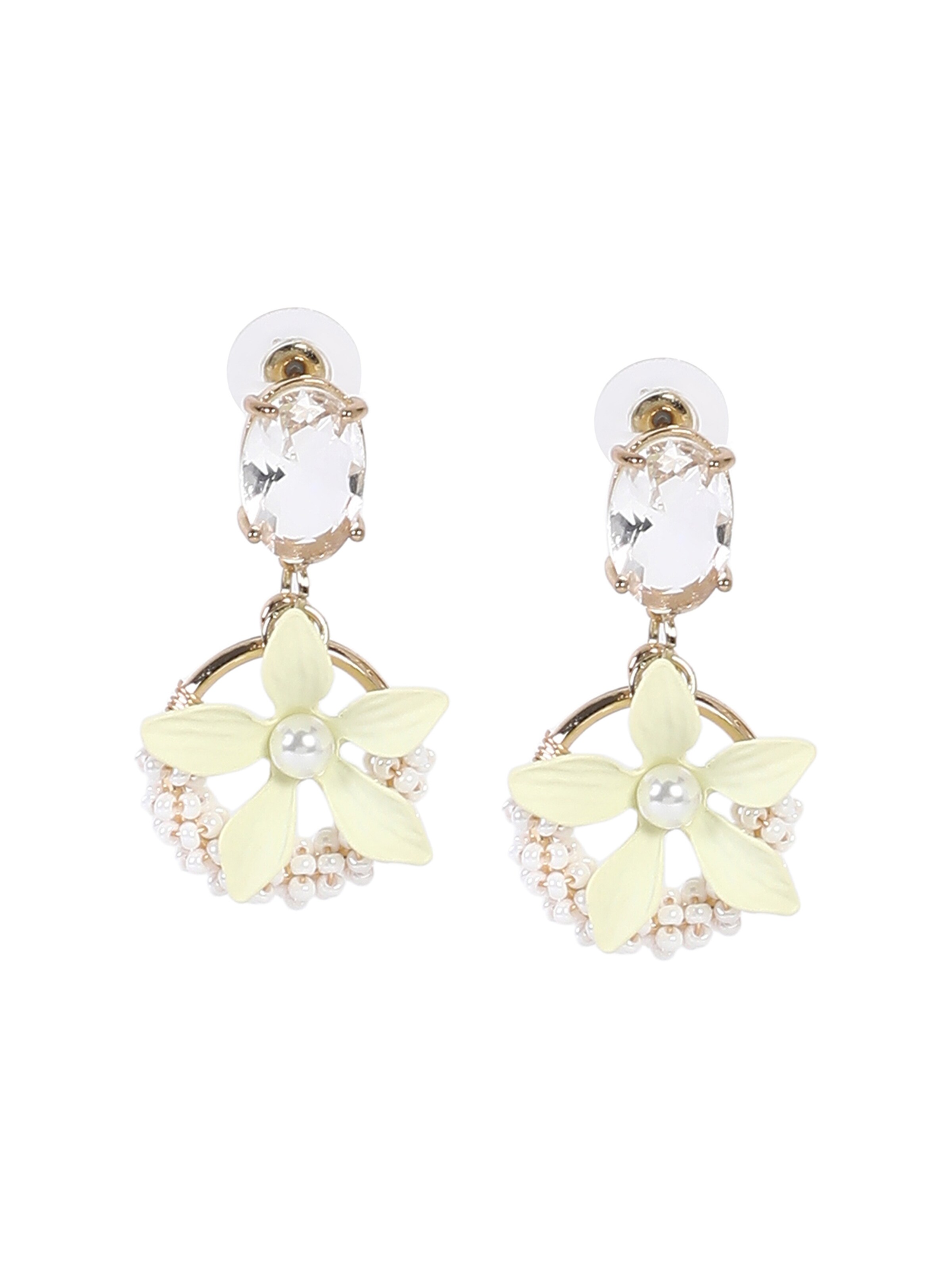 SOHI Náušnice 'Serina' - Žltá: predná strana