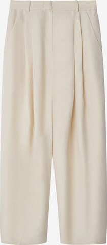 Adolfo Dominguez Wide leg Pleat-Front Pants in Beige: front