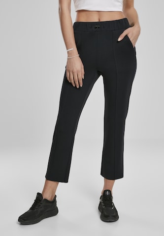 Urban Classics Regular Trousers in Black: front