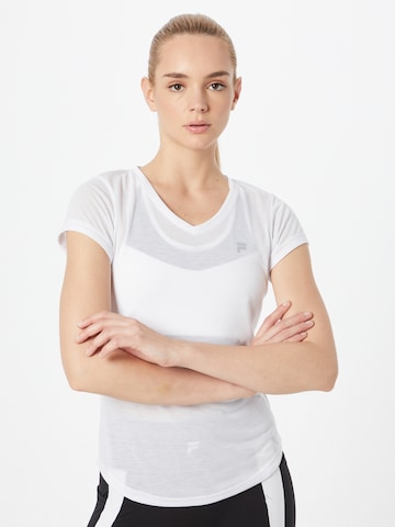 T-shirt fonctionnel FILA en blanc : devant