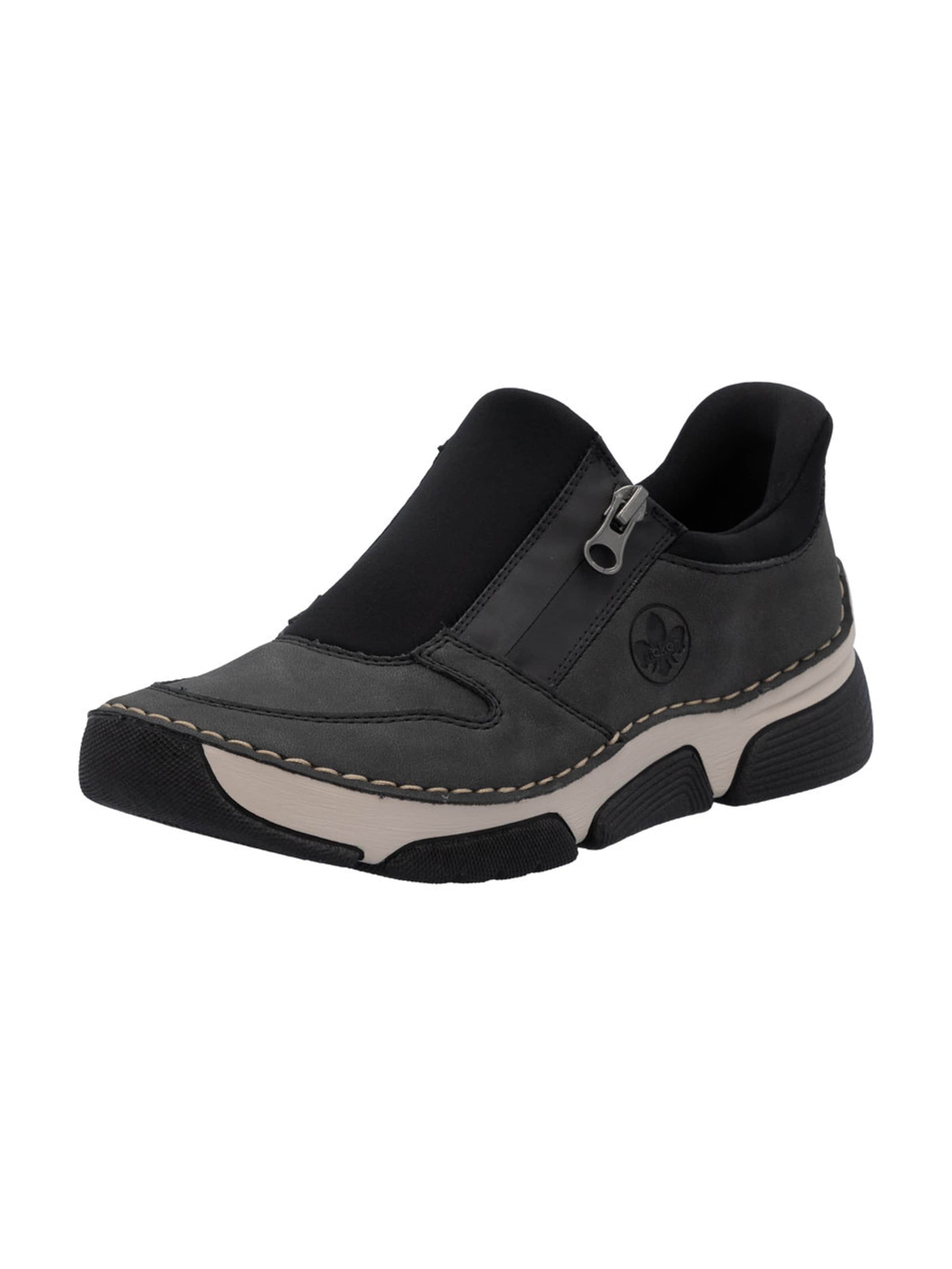 Rieker - Sapatilhas slip-on em cinzento: frente