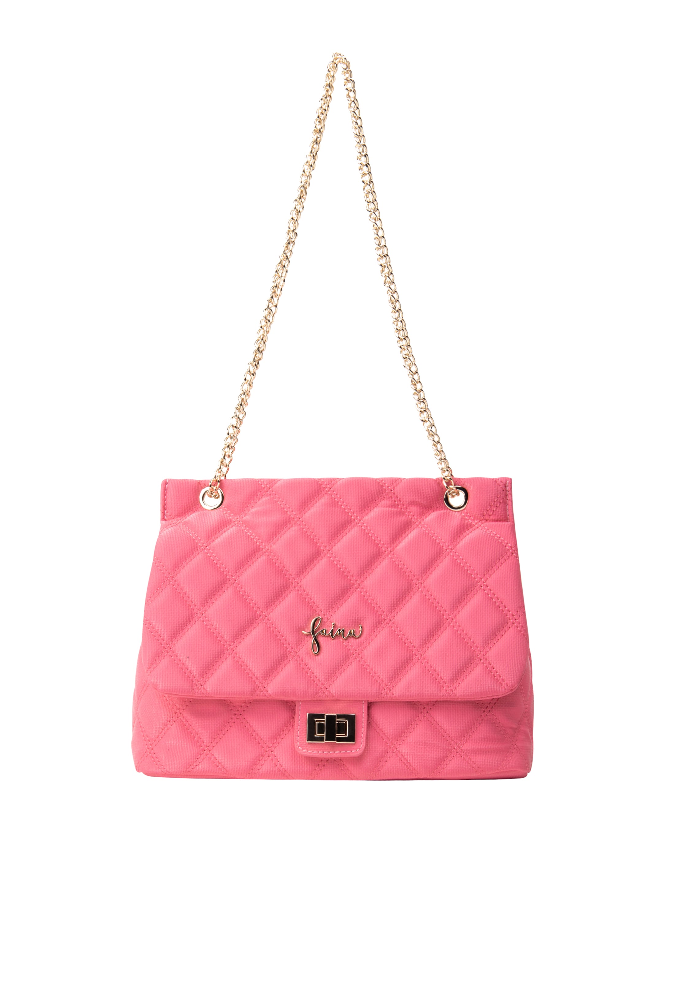 faina Olkalaukku värissä vaaleanpunainen: etupuoli