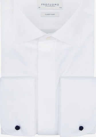 Coupe slim Chemise Profuomo en blanc : devant