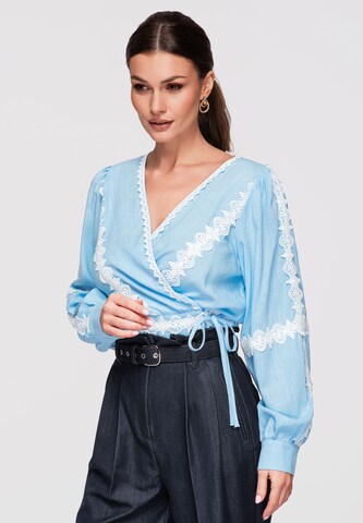 Ombre Blouse in Blauw