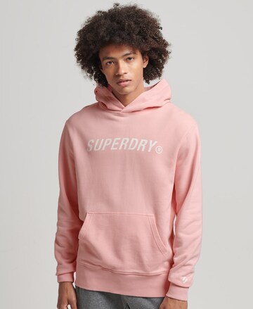 Superdry Athletic Sweatshirt 'Core Sport' in Pink: front
