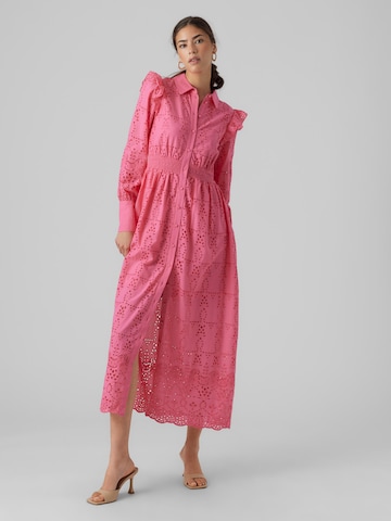 Robe-chemise 'ISABEL' VERO MODA en rose