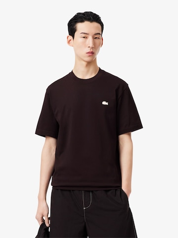 LACOSTE - Camisa em castanho: frente