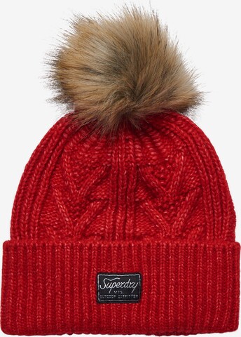 Bonnet Superdry en rouge : devant