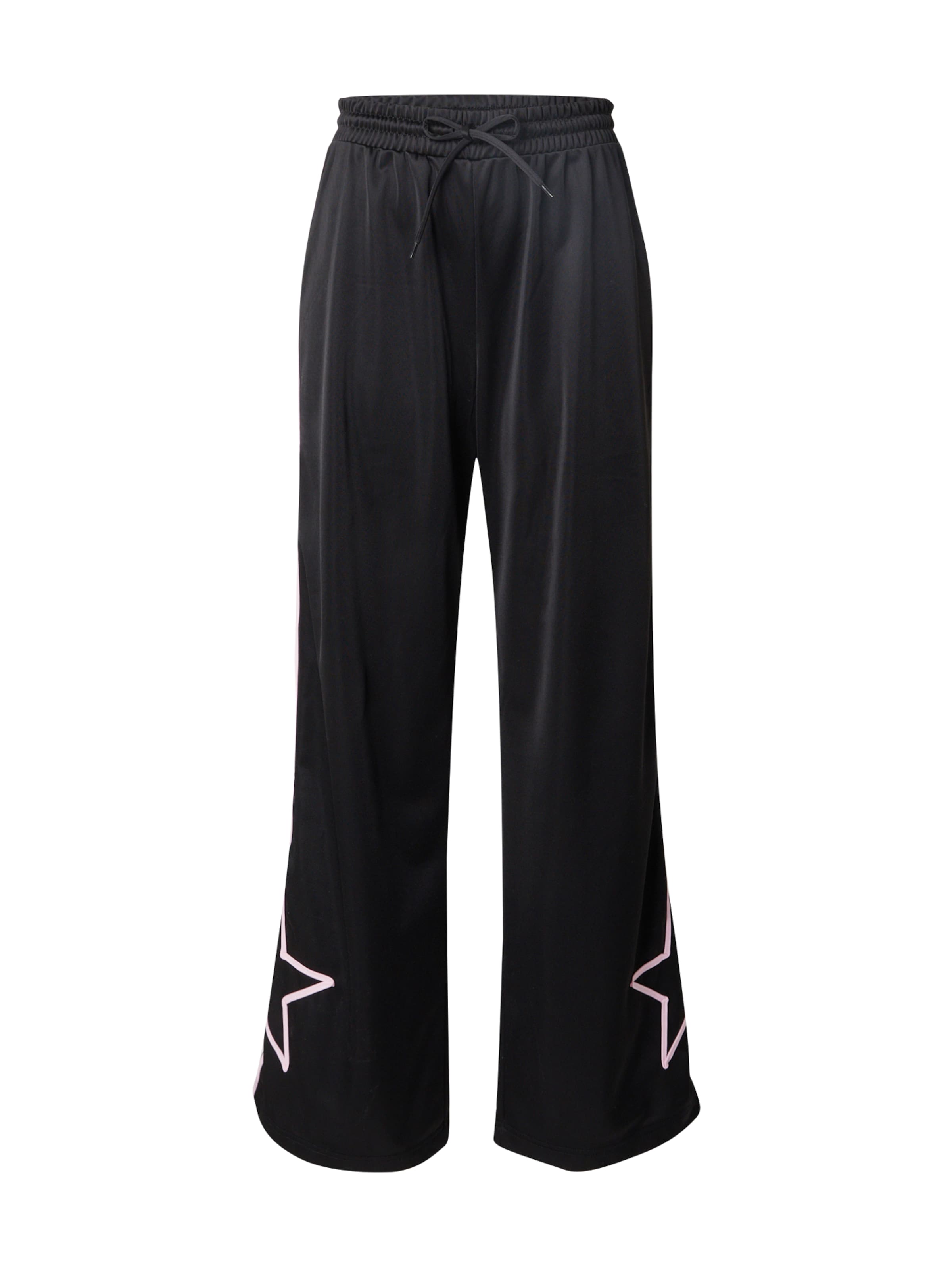 Wide leg Pantaloni de la Monki pe negru: față