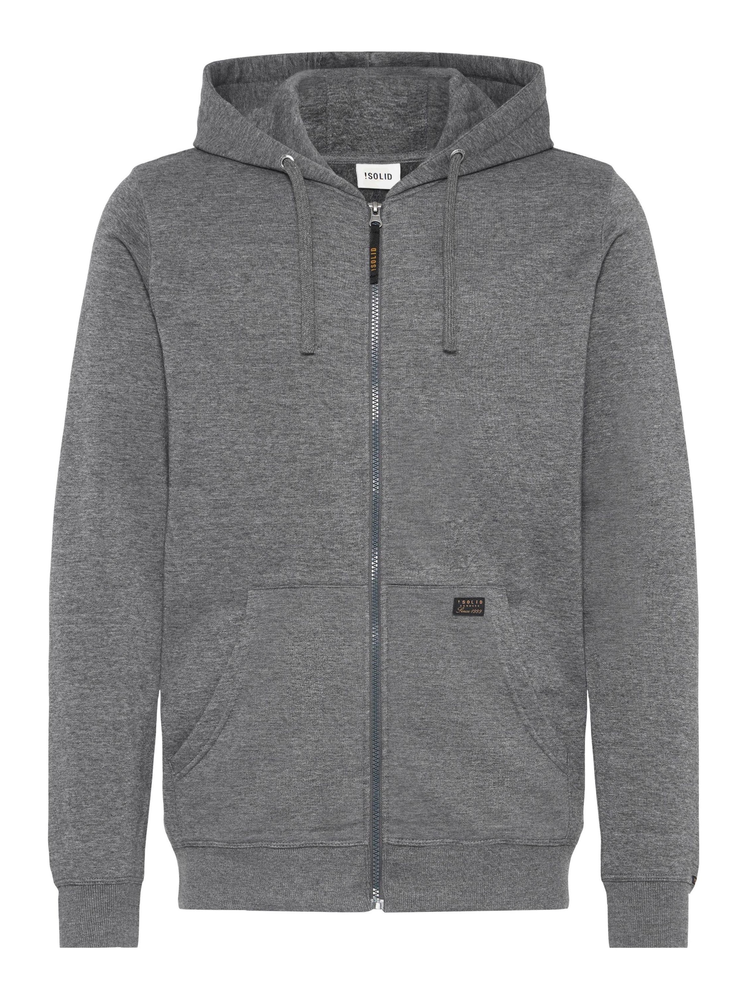 !Solid - Sudadera con cremallera 'SDAupo' en gris: frente