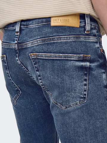 Skinny Jean 'Warp' Only & Sons en bleu