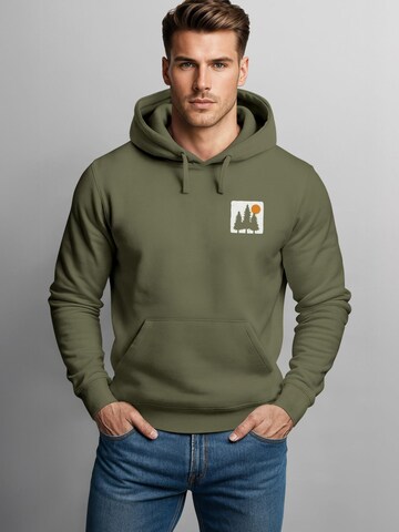 Neverless Sweatshirt 'Pine Trees' in Green