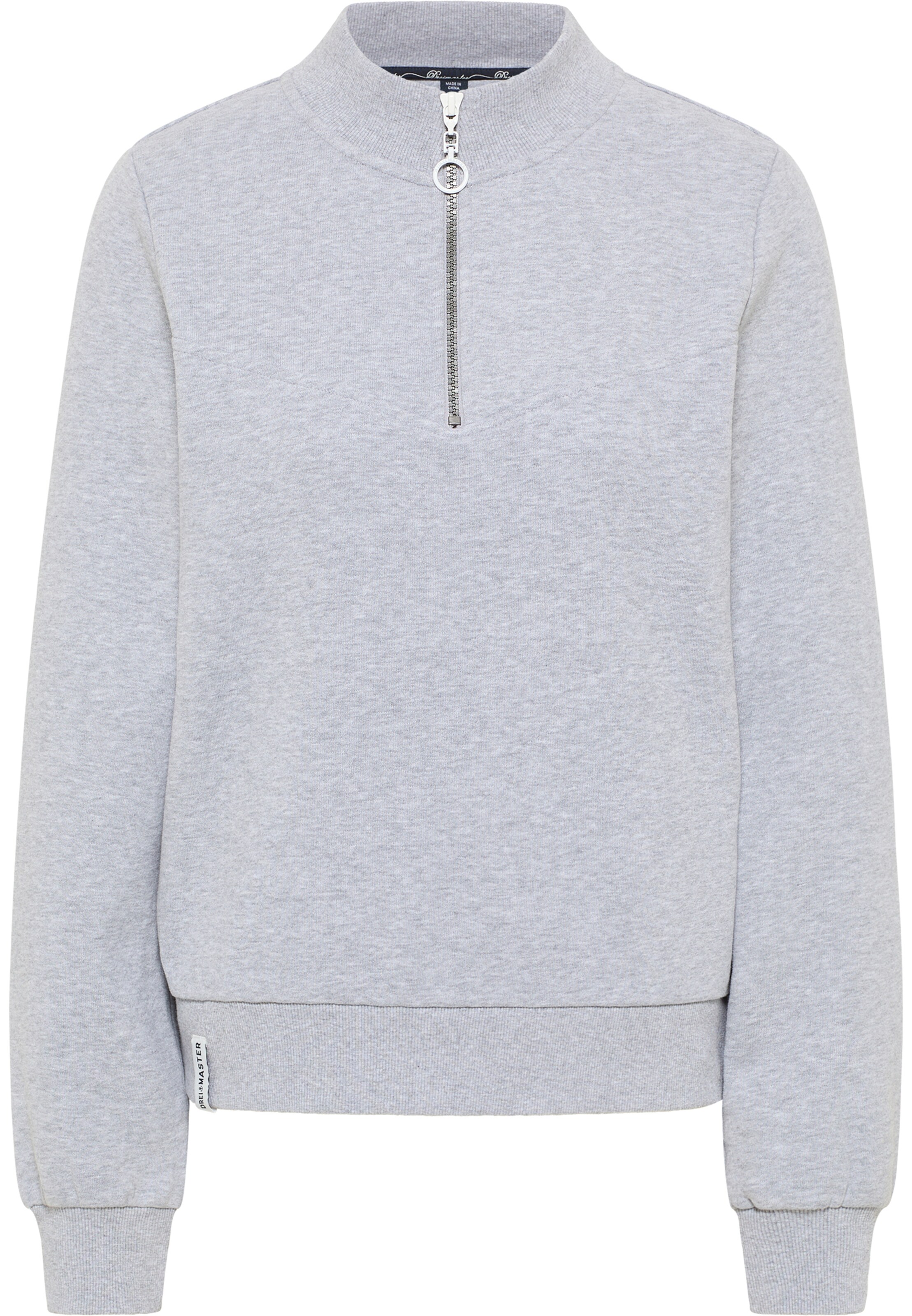 DreiMaster Maritim Μπλούζα φούτερ σε γκρι: μπροστά