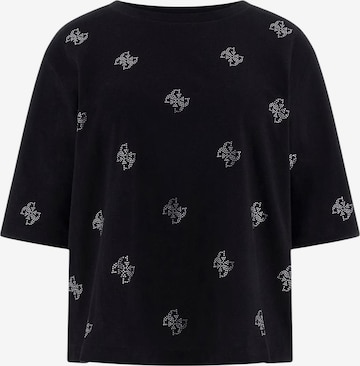 Top 'SILVY 4G SS CN T-SHIRT V6GI18 K2985' di GUESS in nero: frontale