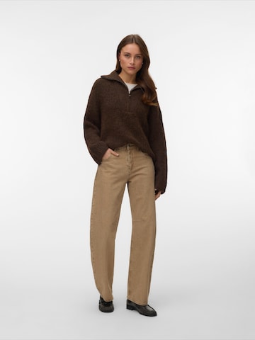 VERO MODA Sweater 'VMNolan' in Brown