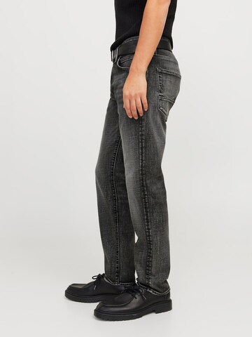 JACK & JONES Дънки Tapered Leg Дънки 'JJIMIKE JJFOX' в черно