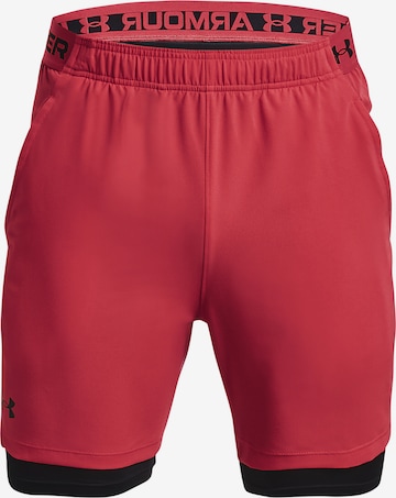 UNDER ARMOUR Workout Pants 'Vanish' in Red: front