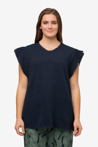 Ulla Popken Blouse in Blauw: voorkant