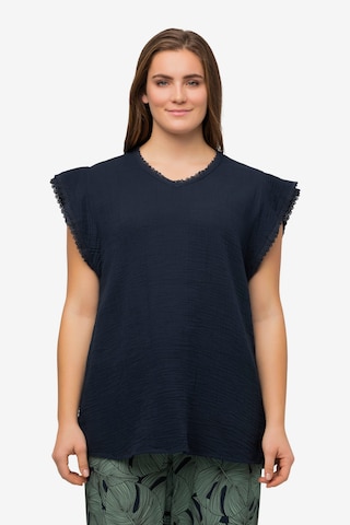 Ulla Popken Blouse in Blauw: voorkant