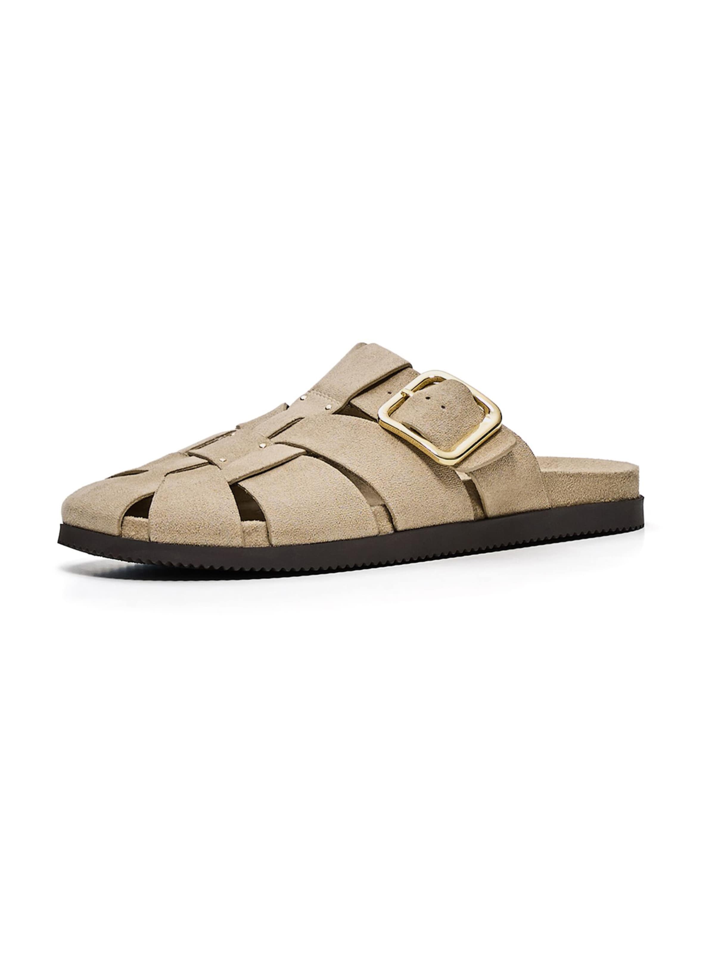 Mule Bershka en beige : devant