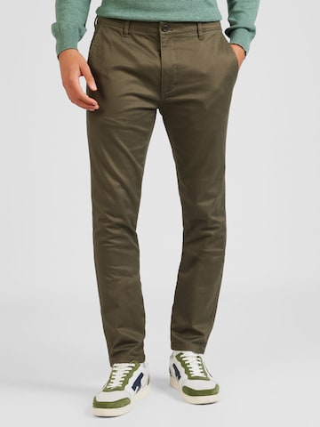 Dockers Skinny Chino kalhoty – zelená: přední strana
