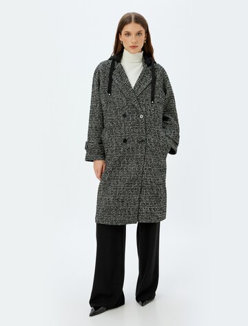Koton Between-seasons coat in Black: front