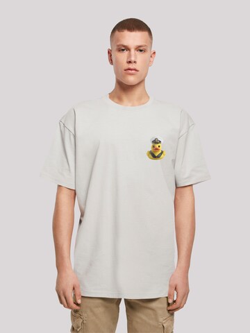 F4NT4STIC T-Shirt 'Rubber Duck Captain' in Grau: predná strana