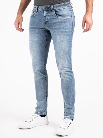 Peak Time Slimfit Jeans ' München ' i blå
