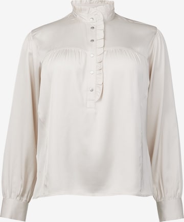 Rock Your Curves by Angelina K. Blouse in White: front