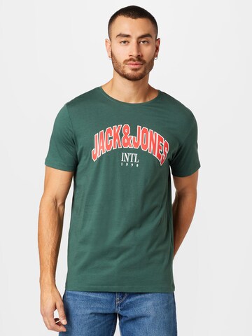 JACK & JONES T-Shirt 'CIRCLE' in Grün: predná strana