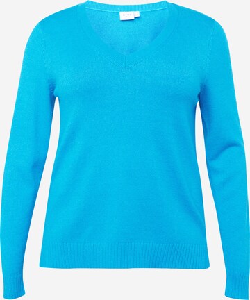 Vila Curve Sweater 'Ril' in Blue: front