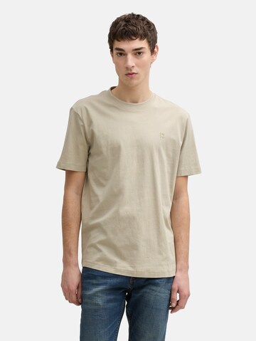 TOM TAILOR DENIM Shirt in Beige: front