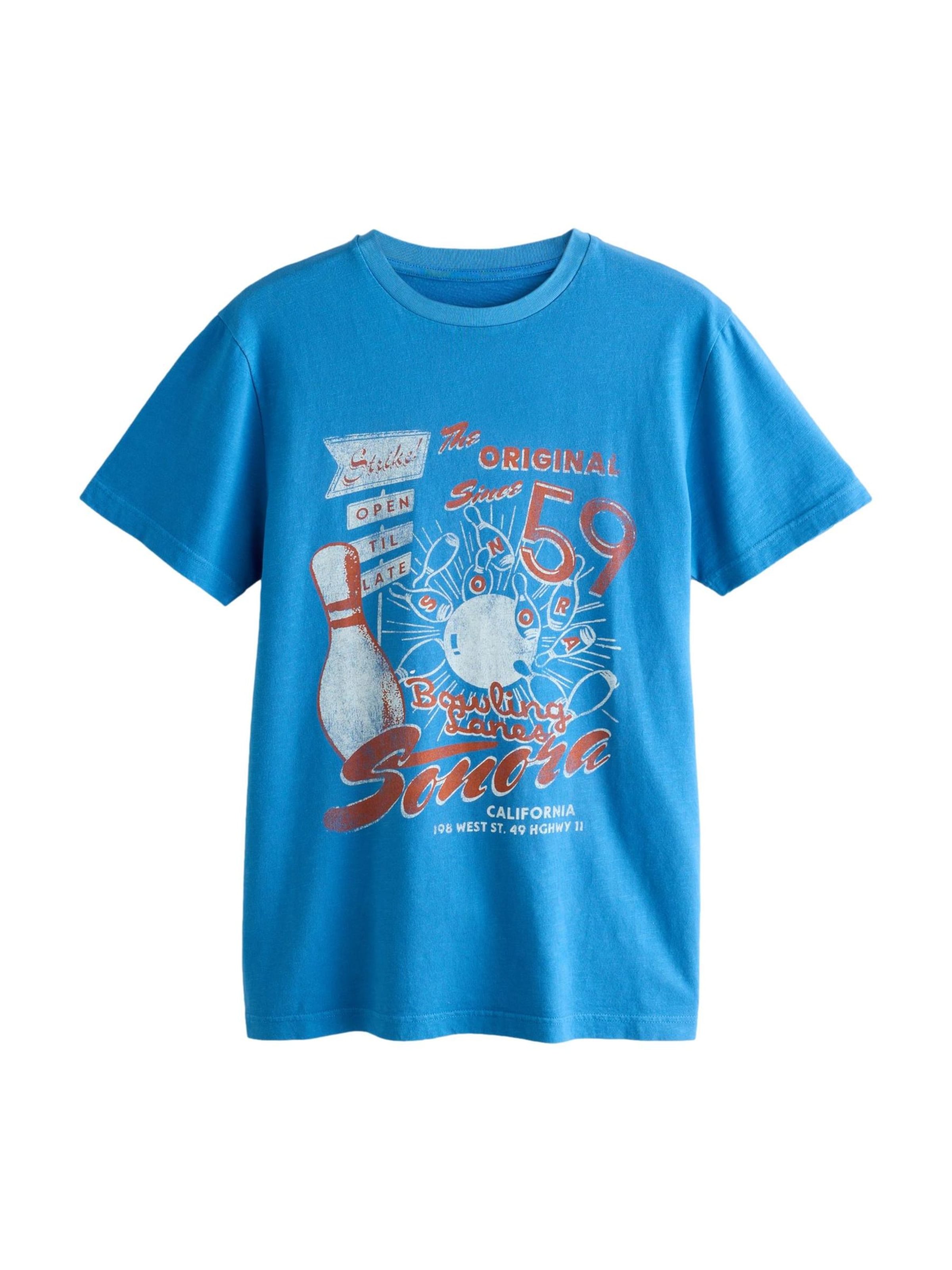 T-Shirt Next en bleu : devant