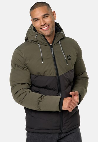 INDICODE JEANS Winterjas 'Agiotis' in Groen: voorkant