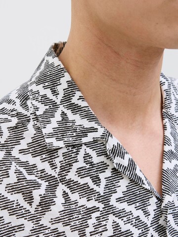 JACK & JONES Comfort fit Overhemd 'JORSeersucker' in Wit