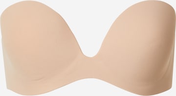 HunkemöllerBustier Grudnjak - bež boja: prednji dio