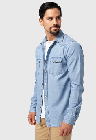 INDICODE JEANS Regular Fit Hemd in Blau