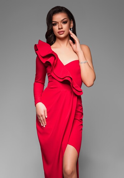Ombre Abendkleid in 34 in rot, Produktansicht