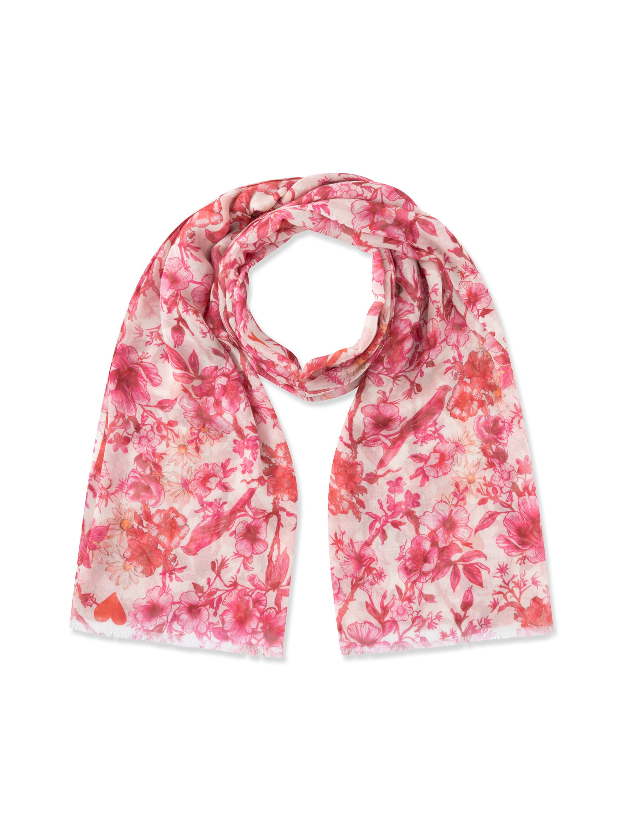 CODELLO Schal aus edler Seide und Modal in Pink: Vorderseite