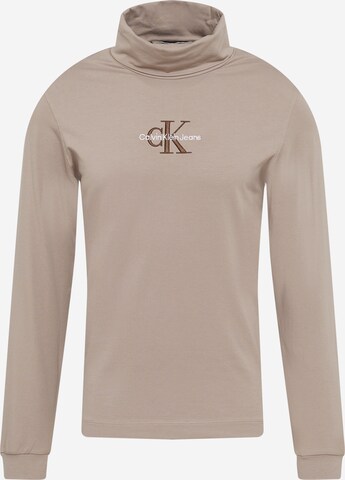 T-Shirt Calvin Klein Jeans en beige : devant