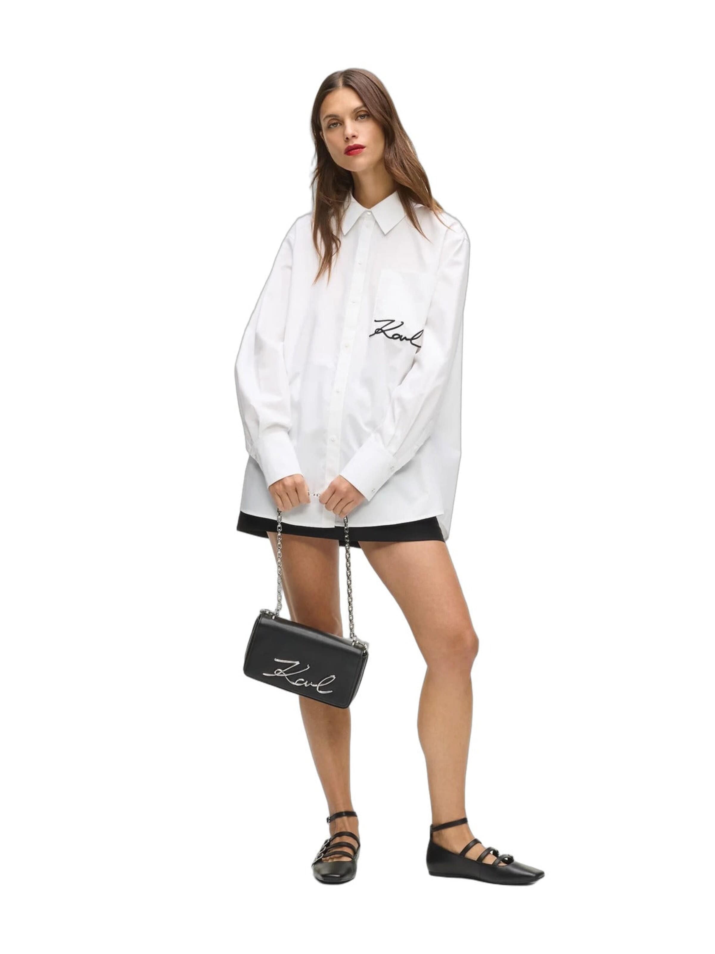melns Karl Lagerfeld Pleca soma 'Signature'