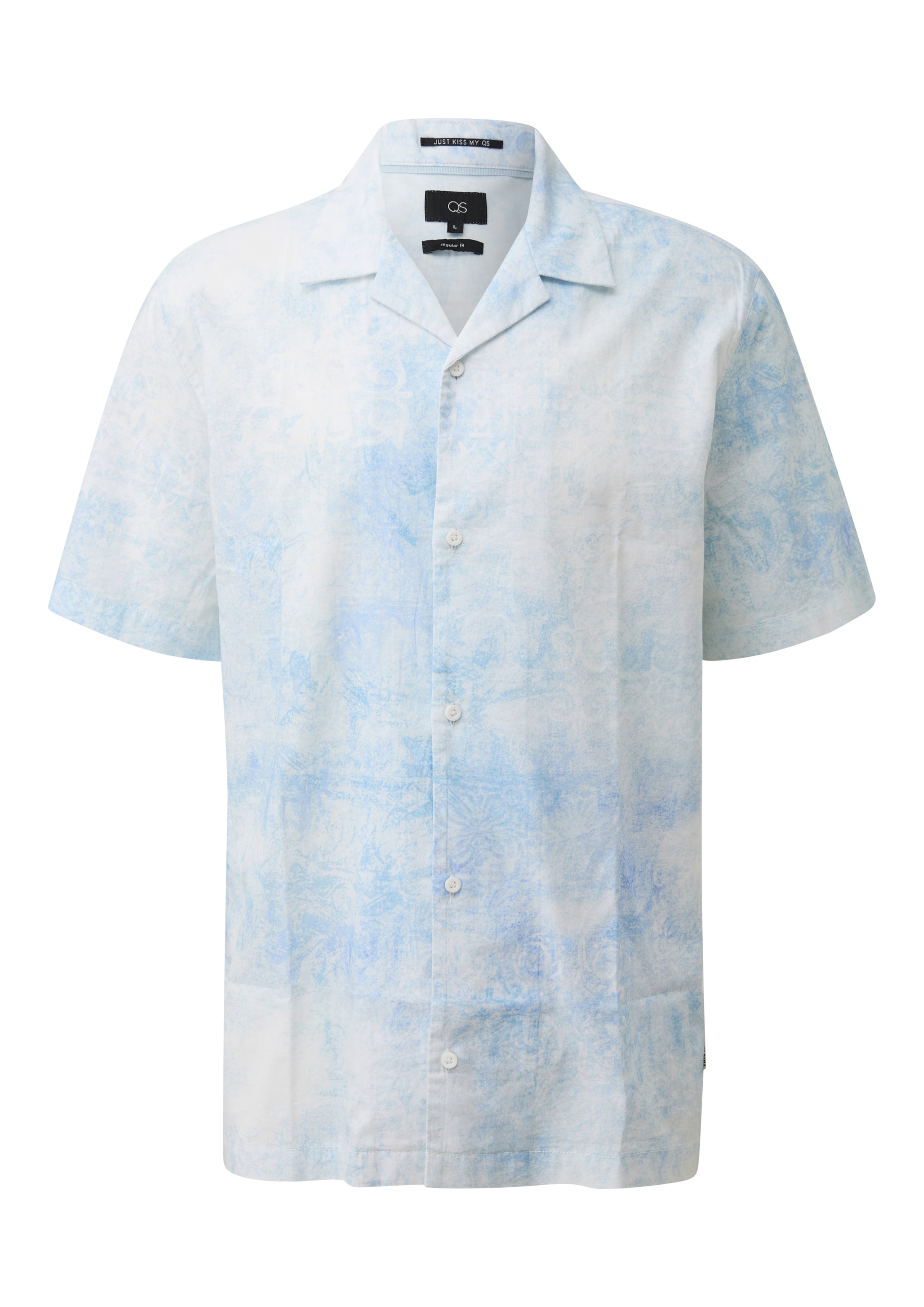 QS Comfort fit Button Up Shirt in Blue: front