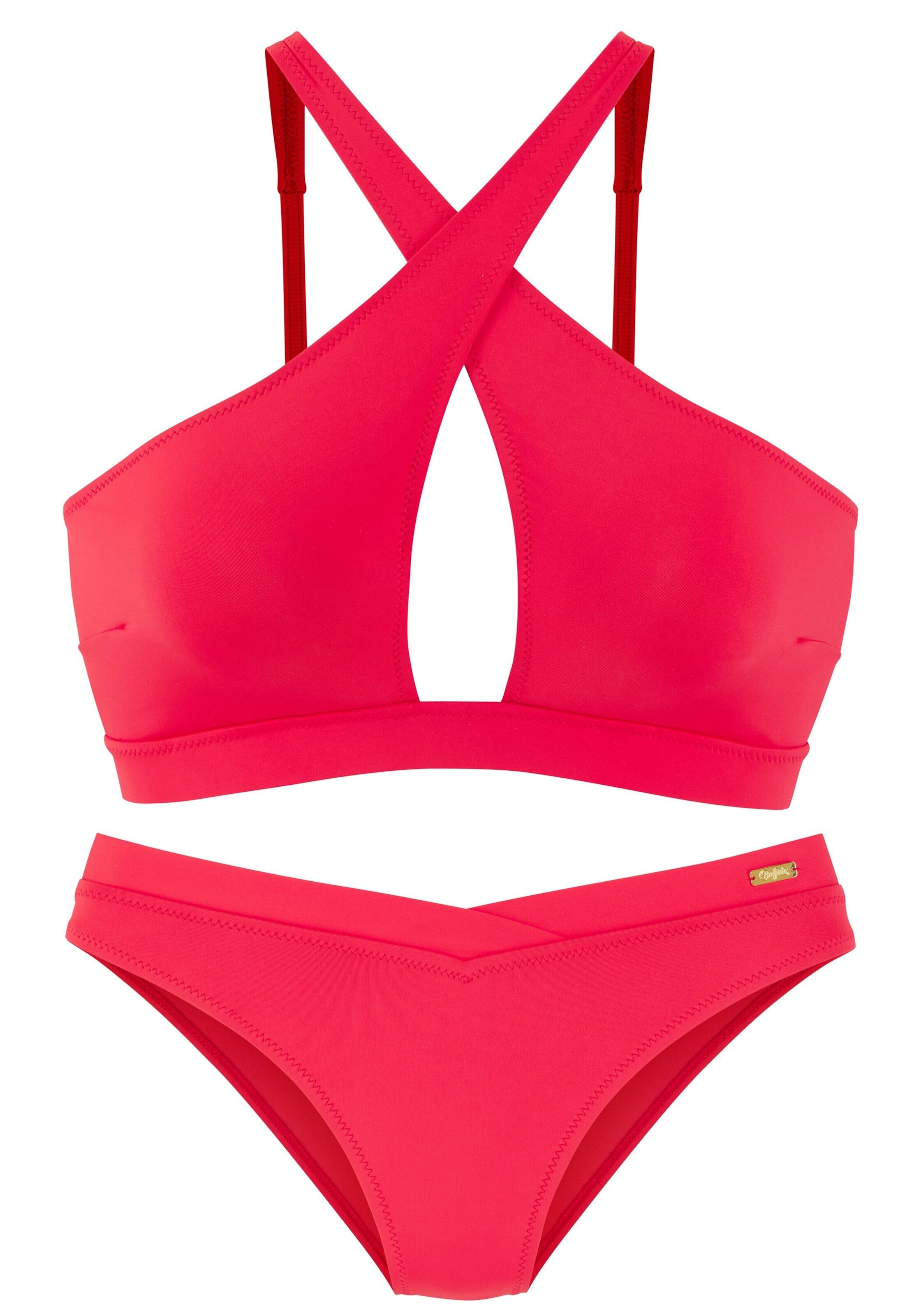 BUFFALO Kõrge kaelusega Bikiinid, värv punane: eest vaates