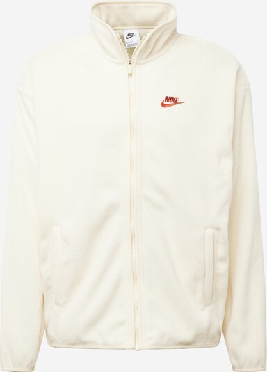 Nike Sportswear Veste en polaire 'CLUB' en rouge rubis / blanc naturel, Vue avec produit