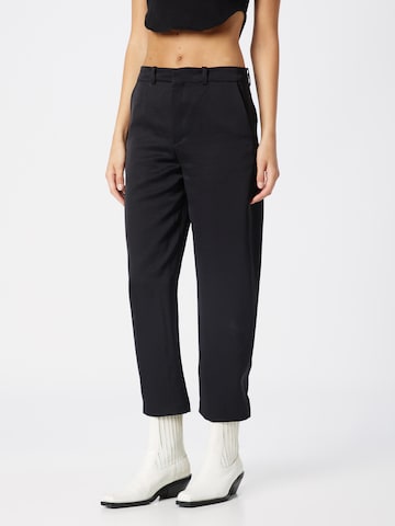 DRYKORN Tapered Chino Pants 'SERIOUS' in Black: front