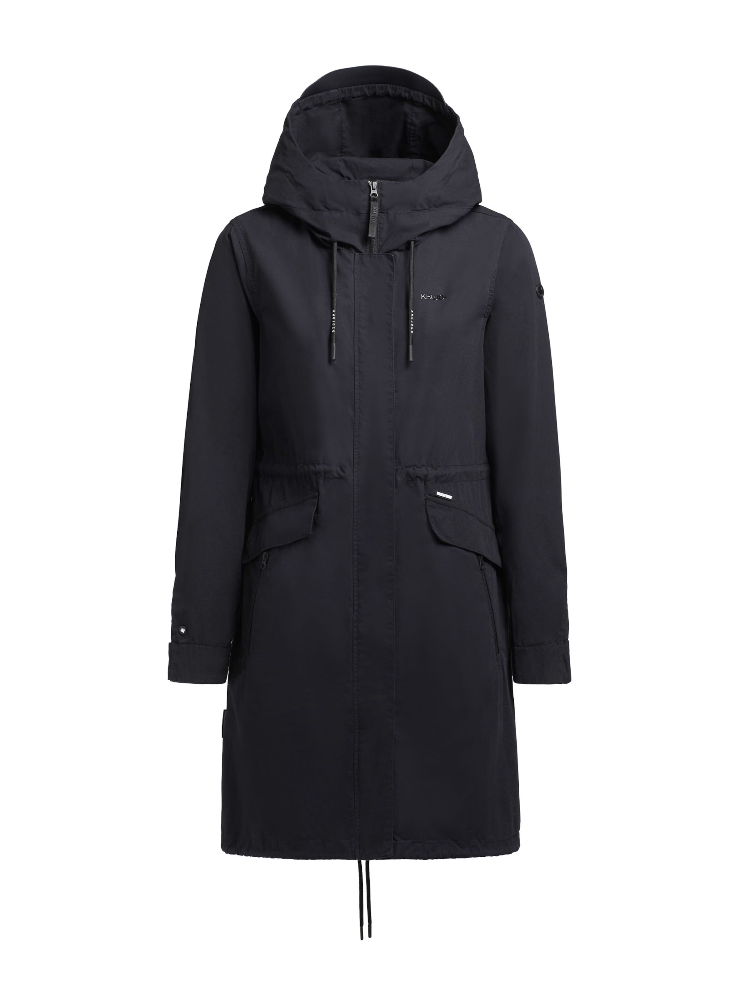khujo Преходно палто 'Nanda5' в черно: отпред
