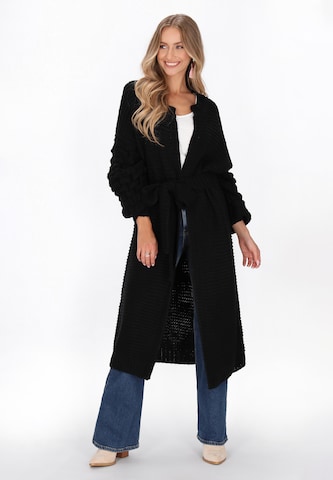 IZIA Strickjacke 'Boho' in Schwarz: Vorderseite