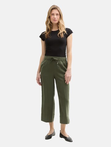 TOM TAILOR Wide leg Pants in Green