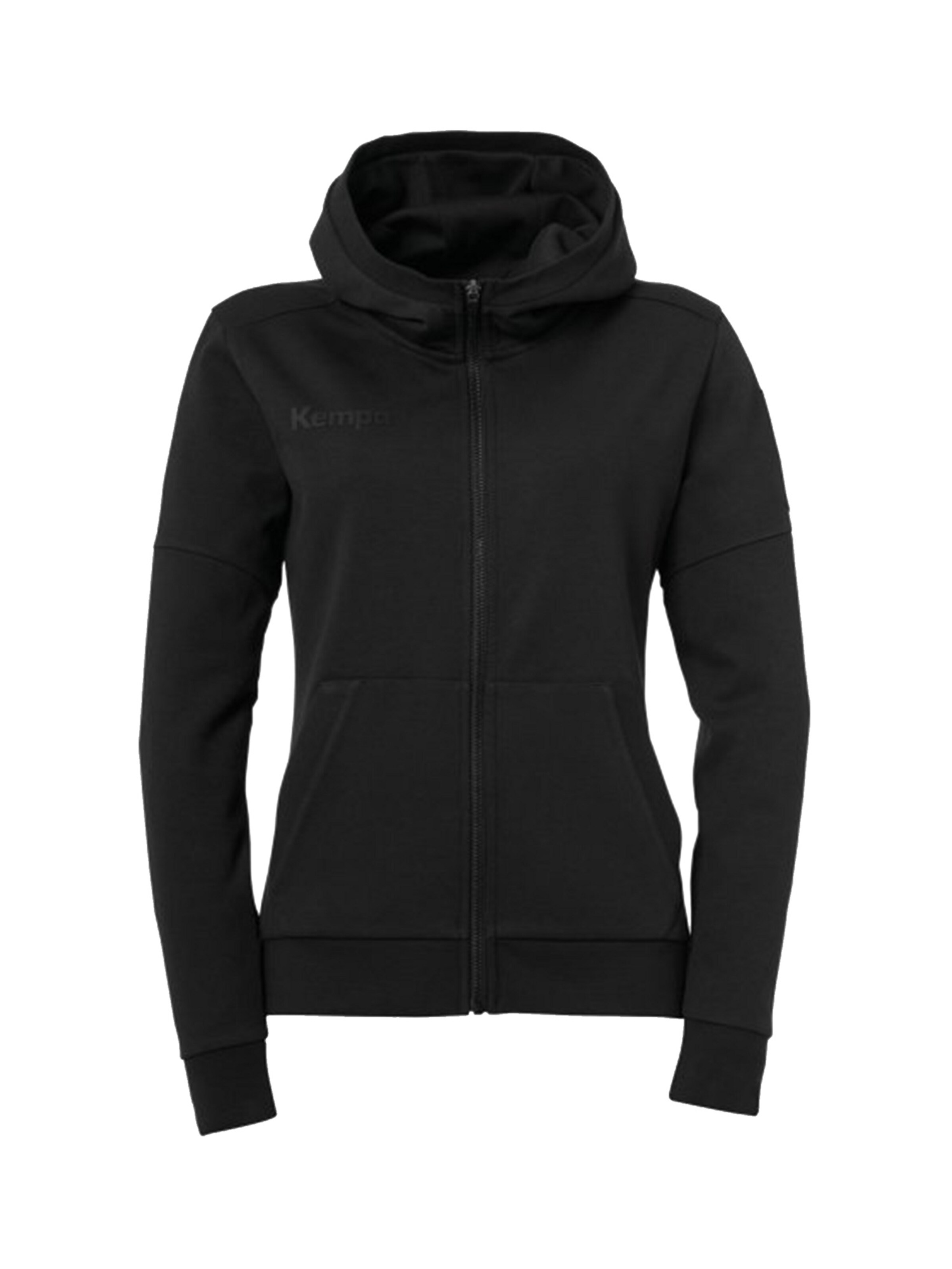 KEMPA Sportsweatjacke 'Status' in Schwarz: Vorderseite